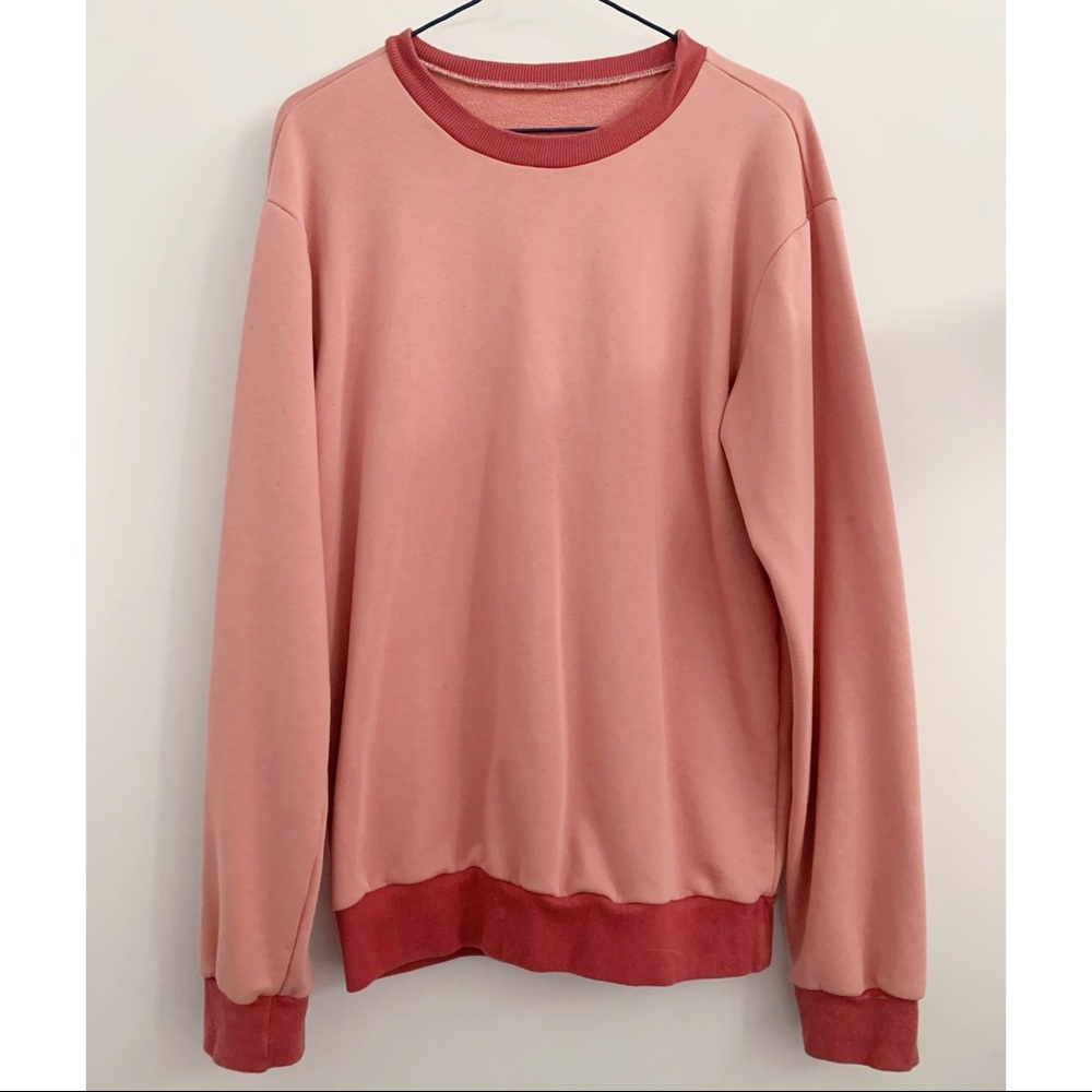 Salmon red long sleeve sweatshirt crewneck medium